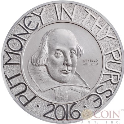 United Kingdom WILLIAM SHAKESPEARE 400th anniversary death of William Shakespeare Silver coin 10 Pounds Proof 2016